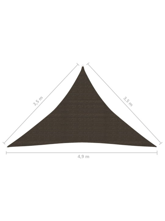 Aurinkopurje 160 g/m² ruskea 3,5x3,5x4,9 m HDPE