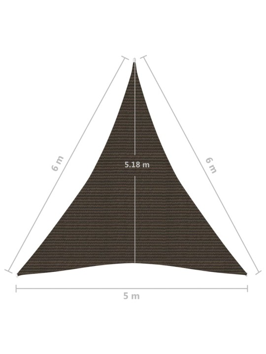 Aurinkopurje 160 g/m² ruskea 5x6x6 m HDPE