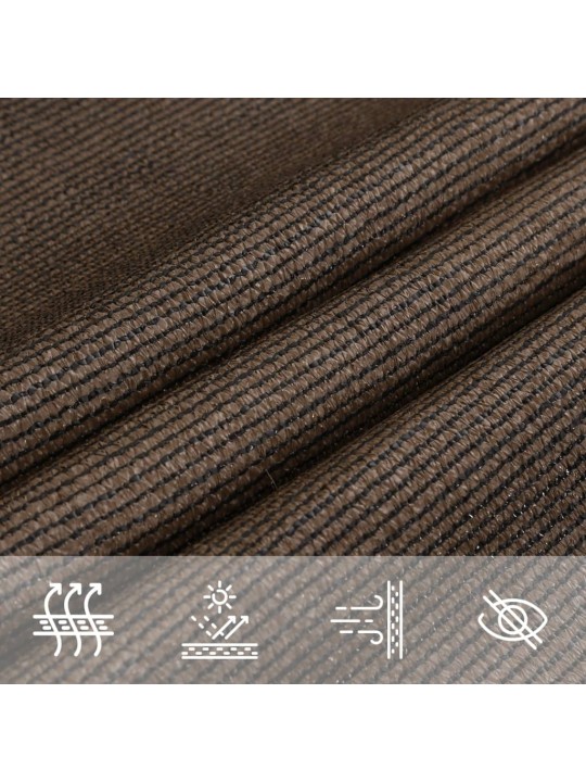 Aurinkopurje 160 g/m² ruskea 6x6x6 m hdpe