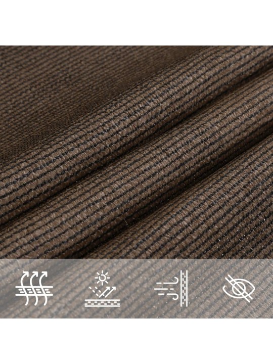 Aurinkopurje 160 g/m² ruskea 3/4x3 m hdpe
