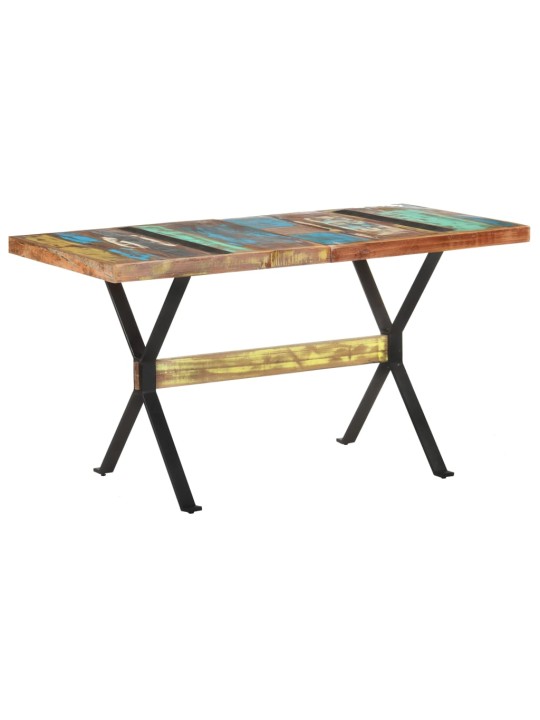 Ruokapöytä 140x70x76 cm kierrätetty täyspuu