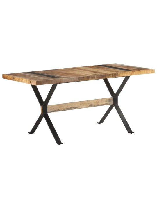 Ruokapöytä 160x80x76 cm karkea mangopuu