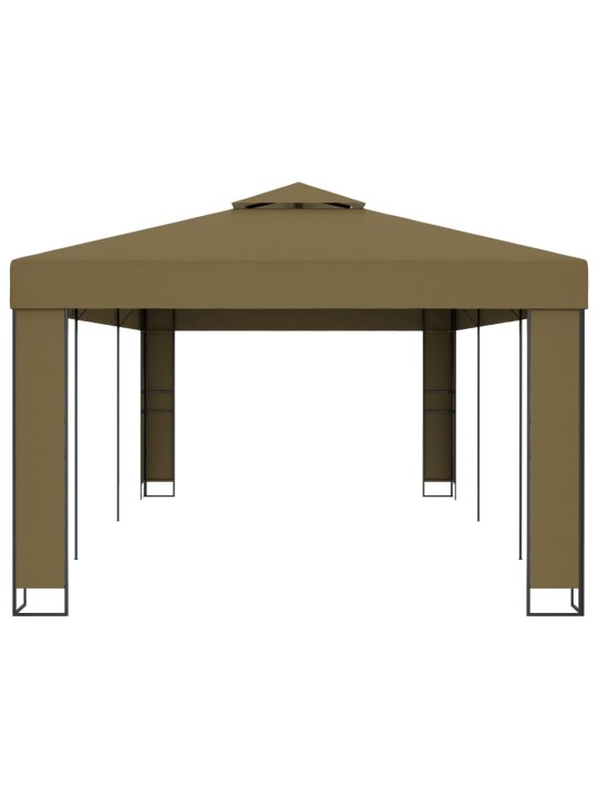 Huvimaja kaksoiskatolla 3x6 m ruskeanharmaa 180 g/m²