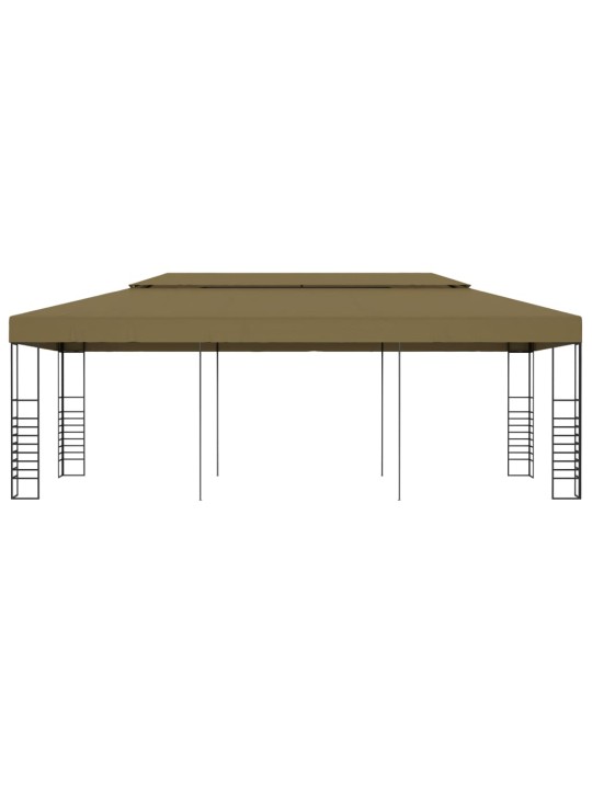 Huvimaja 6x3x2,7 m ruskeanharmaa 180 g/m²