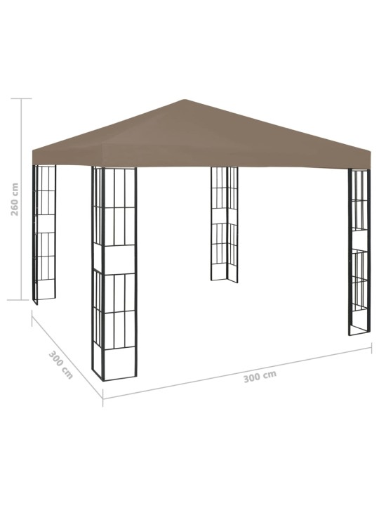 Huvimaja 3x3 m harmaanruskea