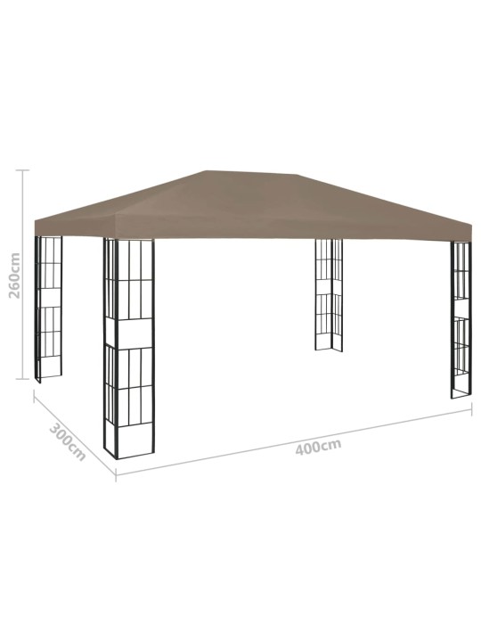 Huvimaja 4x3 m ruskeanharmaa