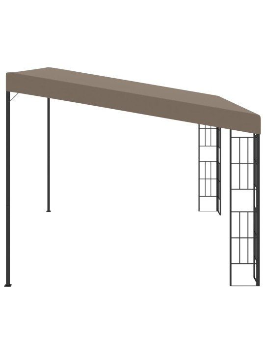 Seinään kiinnitettävä huvimaja 4x3 m harmaanruskea kangas