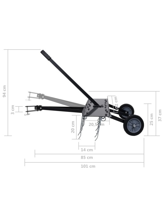 Ajettavan ruohonleikkurin hara 100 cm