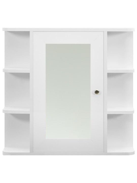 Kylpyhuoneen peilikaappi valkoinen 66x17x63 cm MDF