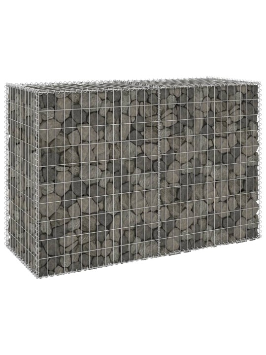 Gabion-kivikori kansilla galvanoitu teräs 150x60x100 cm