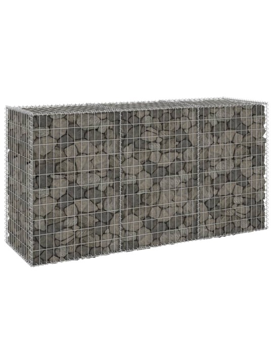 Gabion-kivikori kansilla galvanoitu teräs 200x60x100 cm