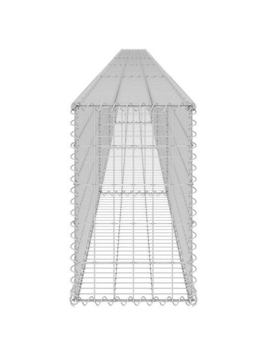 Gabion-kivikori kansilla galvanoitu teräs 900x30x50 cm