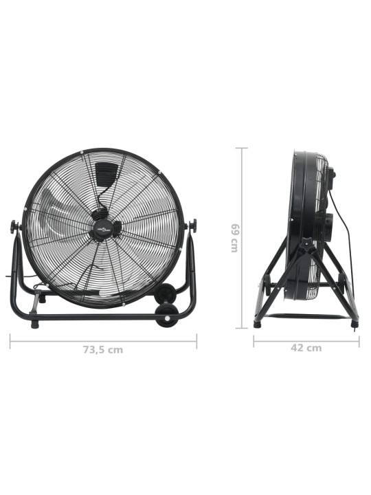 Teollisuuden rumputuuletin 60 cm 172,5 W musta