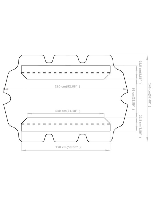 Vaihtokatos puutarhakeinuun kerma 150/130x105/70 cm