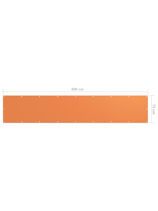Parvekkeen suoja oranssi 75x400 cm oxford kangas