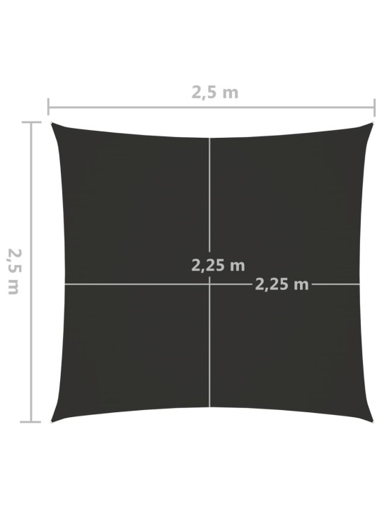 Aurinkopurje Oxford-kangas neliö 2,5x2,5 m antrasiitti