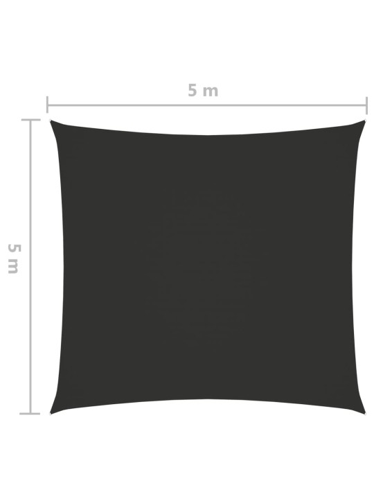 Aurinkopurje Oxford-kangas neliö 5x5 m antrasiitti