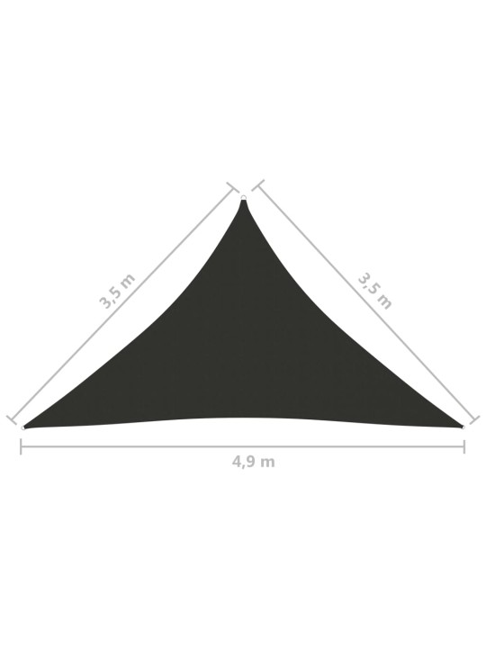 Aurinkopurje Oxford-kangas kolmio 3,5x3,5x4,9 m antrasiitti