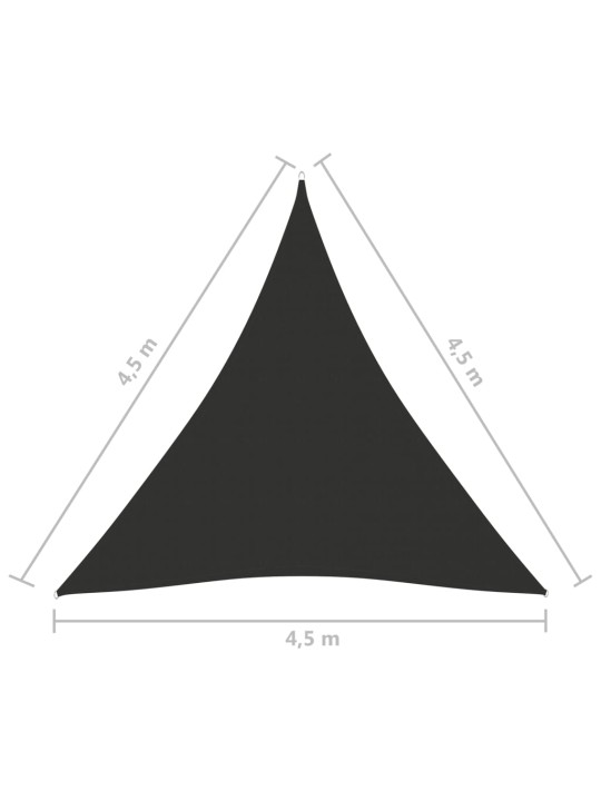 Aurinkopurje Oxford-kangas kolmio 4,5x4,5x4,5 m antrasiitti