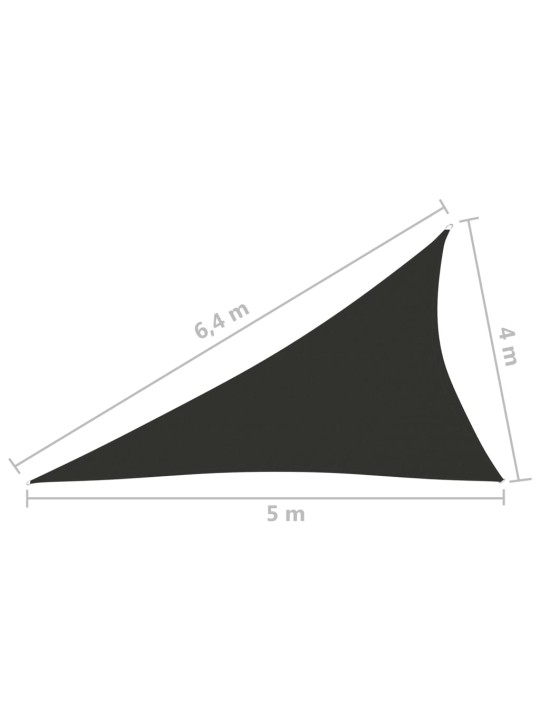 Aurinkopurje Oxford-kangas kolmio 4x5x6,4 m antrasiitti