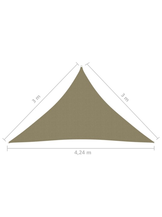 Aurinkopurje Oxford-kangas kolmio 3x3x4,24 m beige