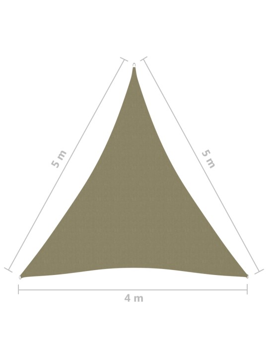 Aurinkopurje Oxford-kangas kolmio 4x5x5 m beige