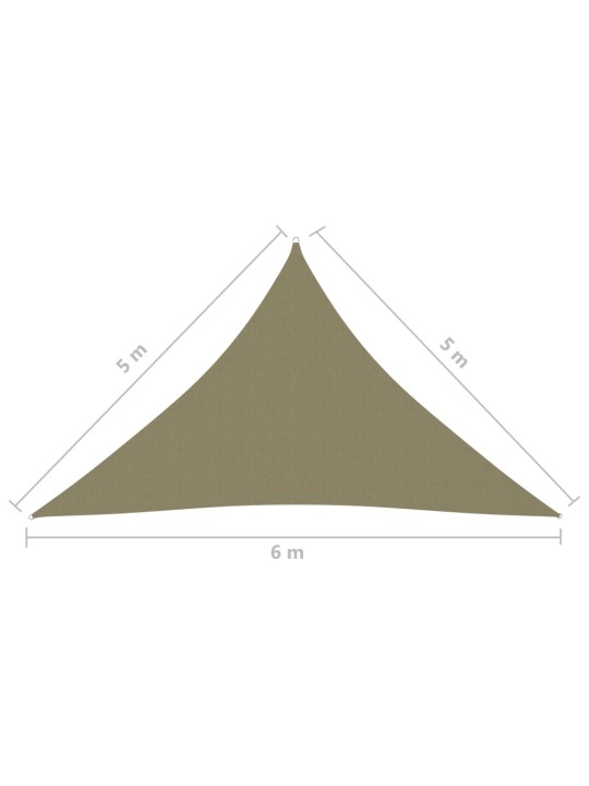 Aurinkopurje Oxford-kangas kolmio 5x5x6 m beige