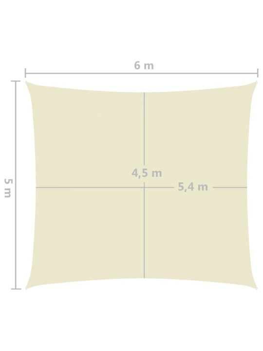 Aurinkopurje Oxford-kangas suorakaide 5x6 m kerma