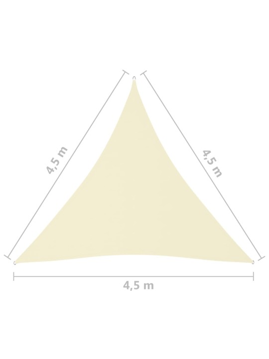 Aurinkopurje Oxford-kangas kolmio 4,5x4,5x4,5 m kerma