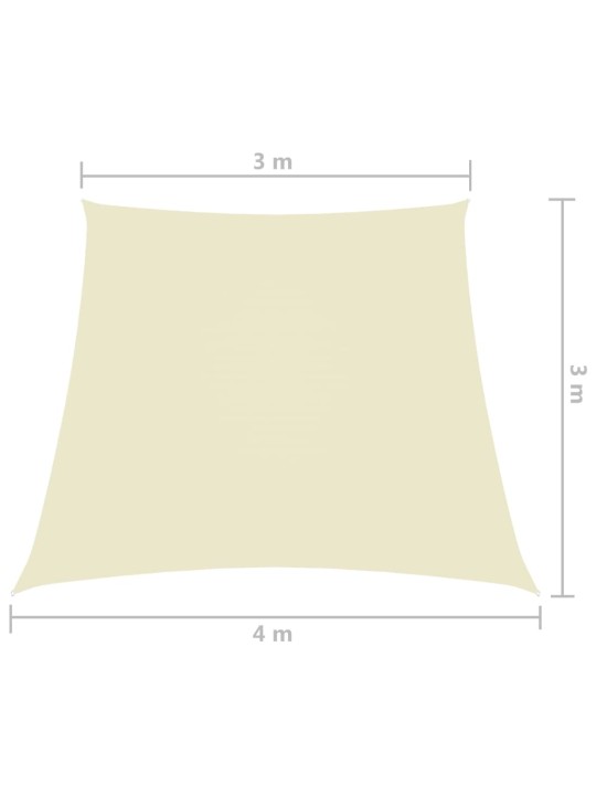 Aurinkopurje Oxford-kangas puolisuunnikas 3/4x3 m kerma