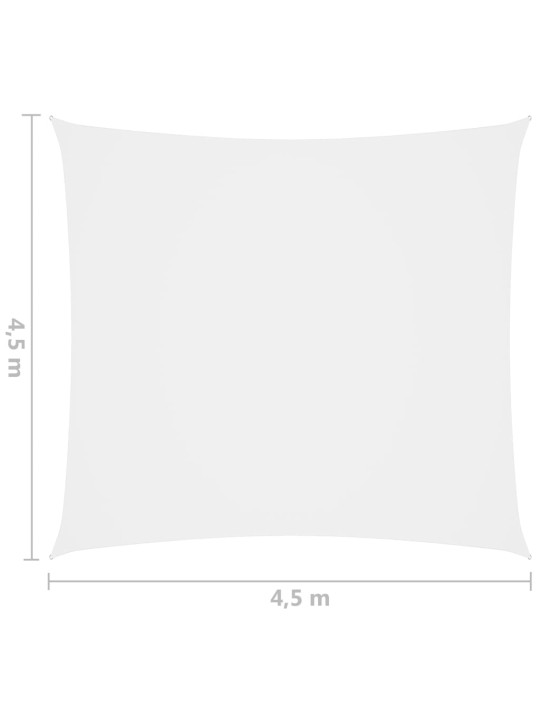 Aurinkopurje Oxford-kangas neliö 4,5x4,5 m valkoinen