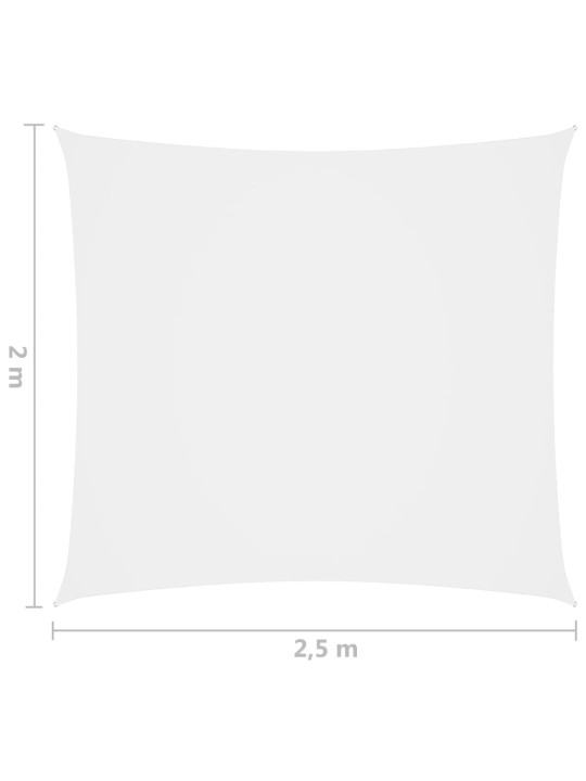 Aurinkopurje Oxford-kangas suorakaide 2x2,5 m valkoinen