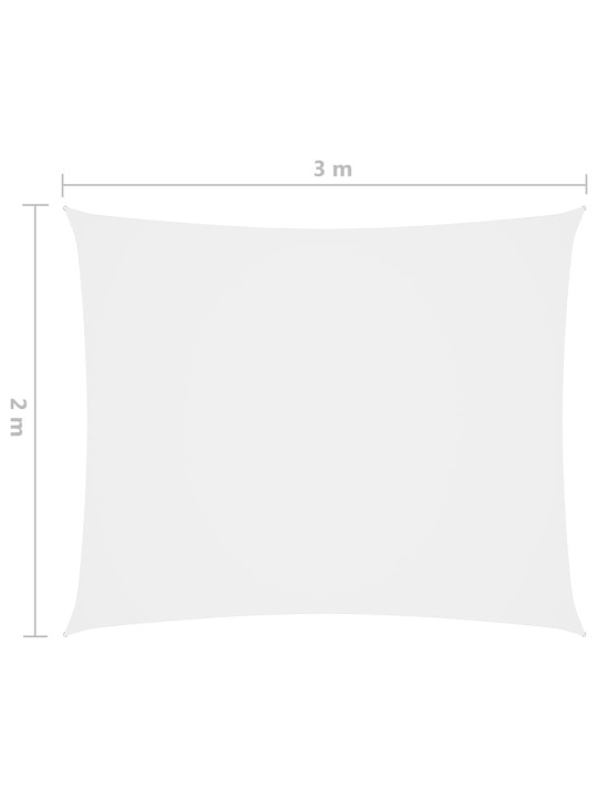 Aurinkopurje Oxford-kangas suorakaide 2x3 m valkoinen