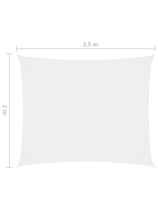 Aurinkopurje Oxford-kangas suorakaide 2x3,5 m valkoinen