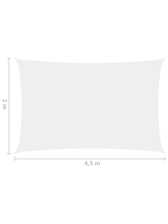 Aurinkopurje Oxford-kangas suorakaide 2x4,5 m valkoinen