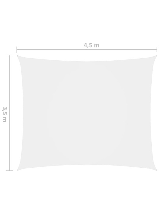 Aurinkopurje Oxford-kangas suorakaide 3,5x4,5 m valkoinen