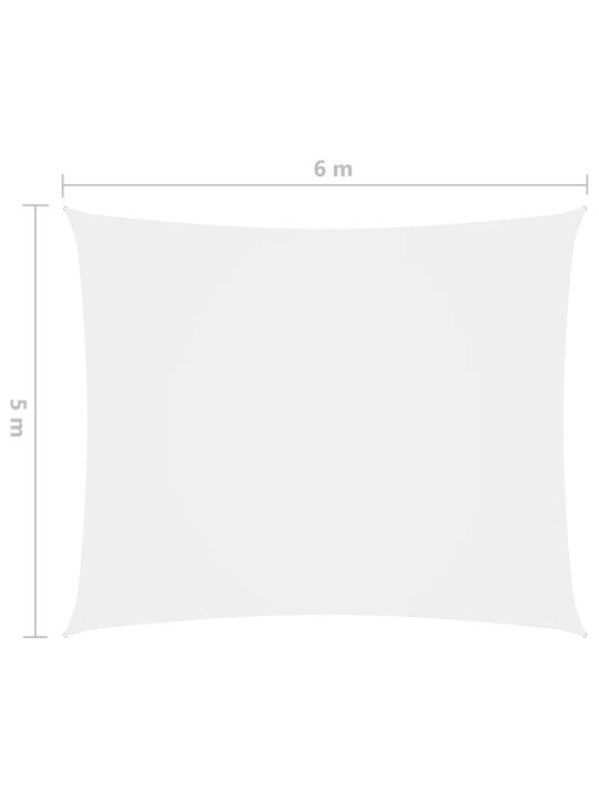 Aurinkopurje Oxford-kangas suorakaide 5x6 m valkoinen