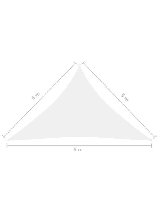 Aurinkopurje Oxford-kangas kolmio 5x5x6 m valkoinen