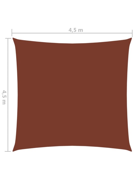 Aurinkopurje Oxford kangas neliö 4,5x4,5 m terrakotta