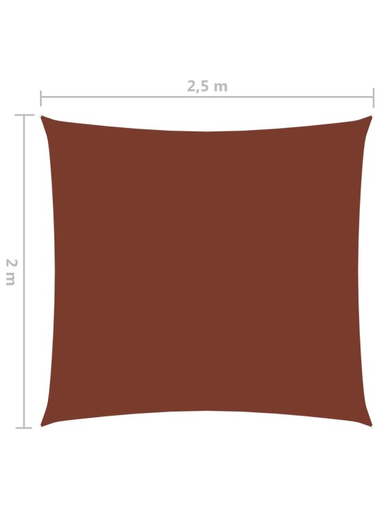 Aurinkopurje Oxford kangas suorakaide 2x2,5 m terrakotta