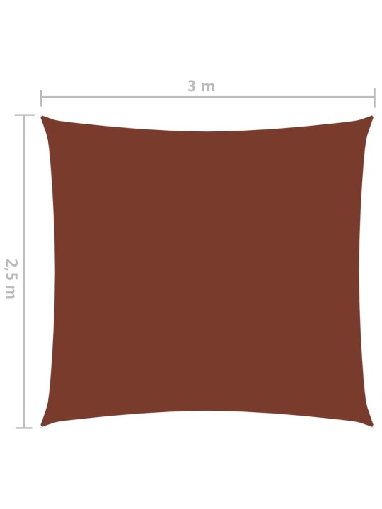 Aurinkopurje Oxford kangas suorakaide 2,5x3 m terrakotta