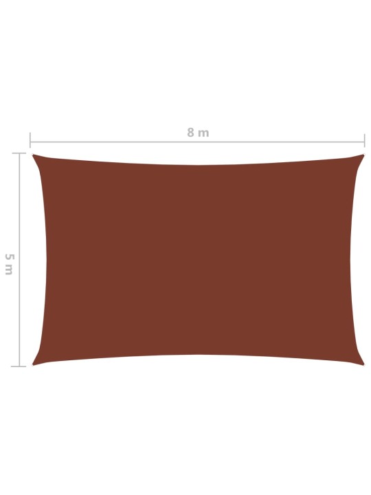 Aurinkopurje Oxford kangas suorakaide 5x8 m terrakotta