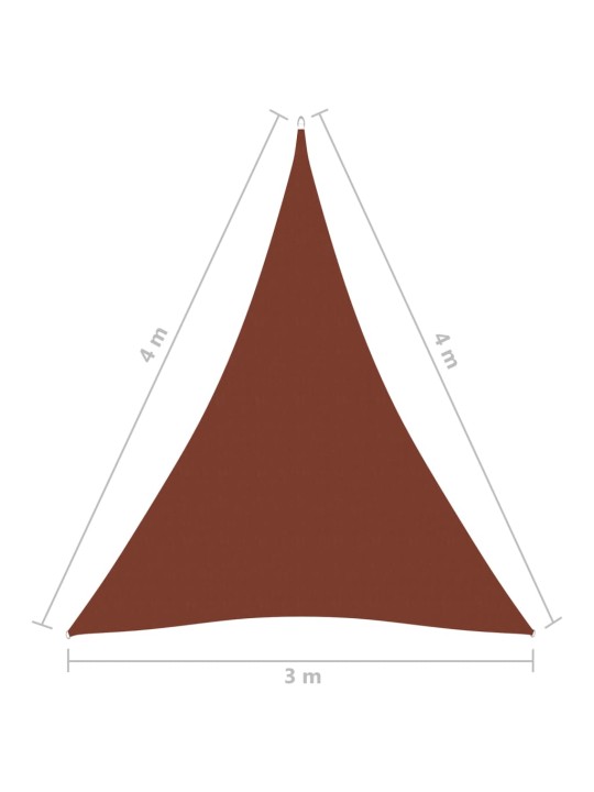 Aurinkopurje Oxford-kangas kolmio 3x4x4 m terrakotta