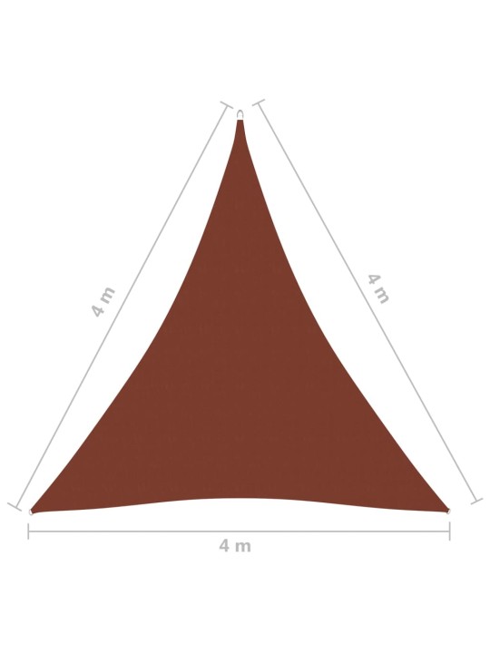 Aurinkopurje oxford-kangas kolmio 4x4x4 m terrakotta