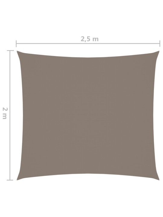 Aurinkopurje Oxford-kangas suorakaide 2x2,5 m harmaanruskea