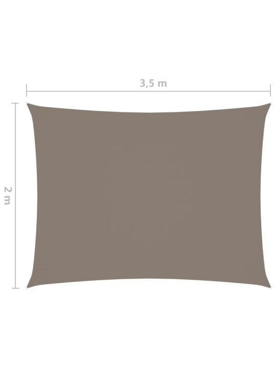 Aurinkopurje Oxford-kangas suorakaide 2x3,5 m harmaanruskea