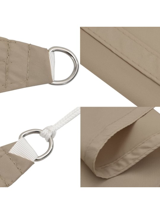 Aurinkopurje oxford-kangas kolmio 2,5x2,5x3,5 m harmaanruskea