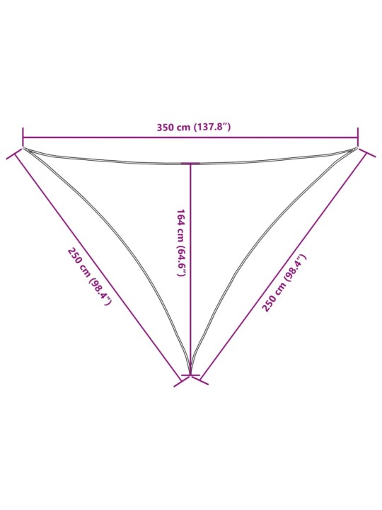 Aurinkopurje oxford-kangas kolmio 2,5x2,5x3,5 m sininen