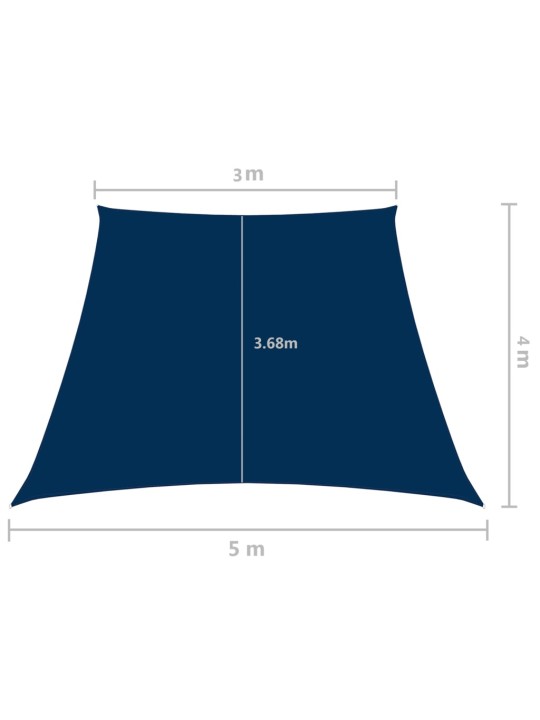 Aurinkopurje Oxford-kangas puolisuunnikas 3/5x4 m sininen