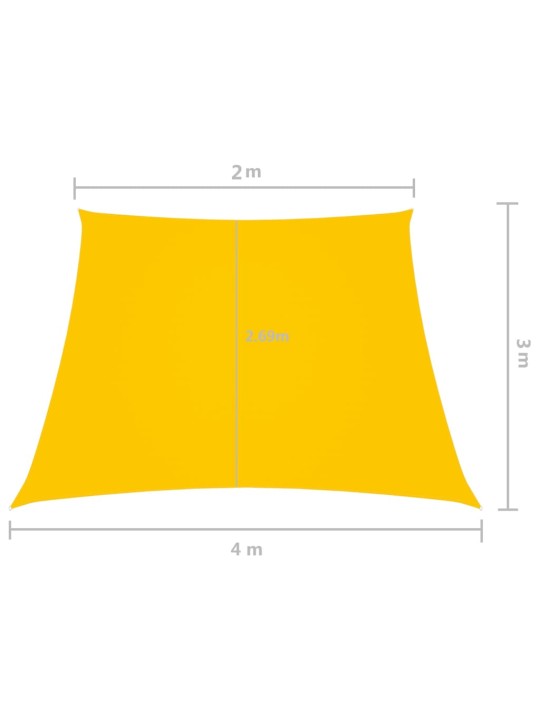 Aurinkopurje Oxford-kangas puolisuunnikas 2/4x3 m keltainen